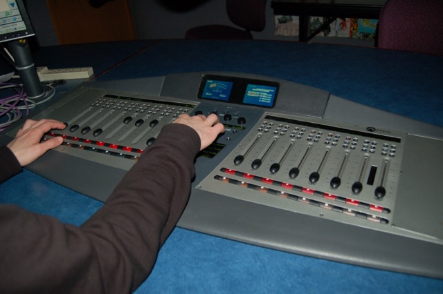 Danny Jenks using a soundboard